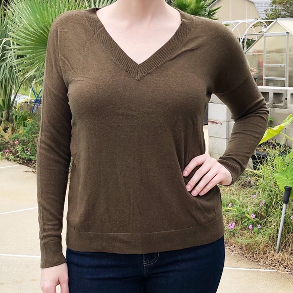 GAP Sweaters - Gap • Olive Green V Neck Sweater